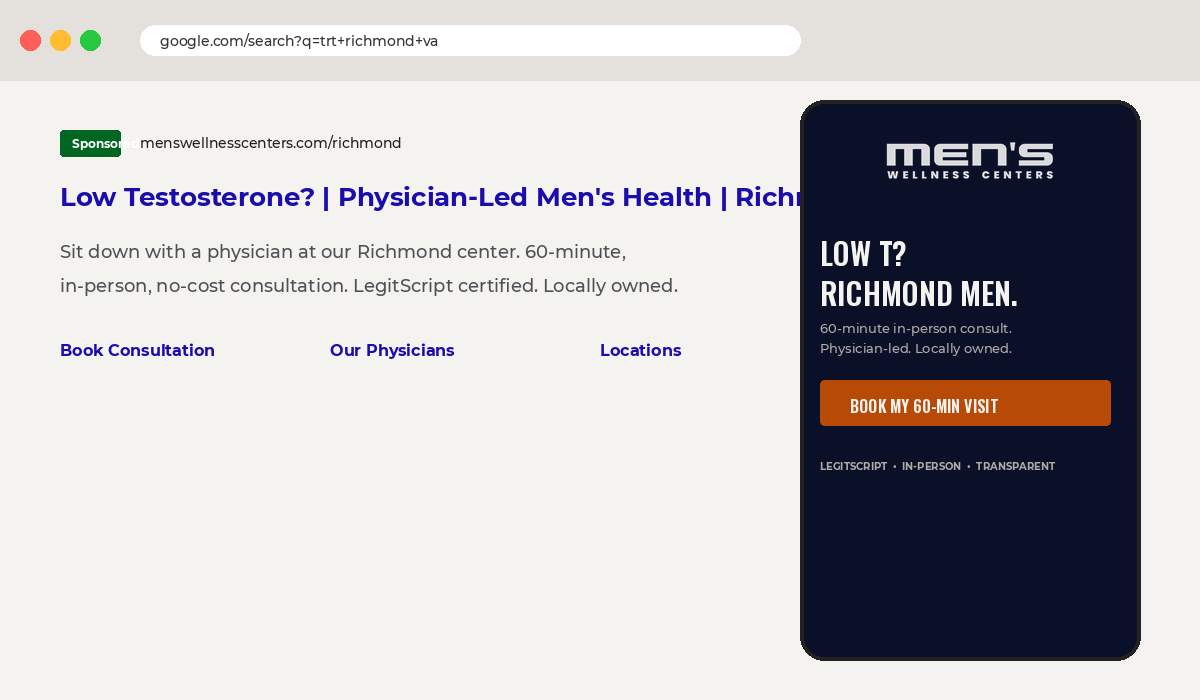 Google search ad mockup