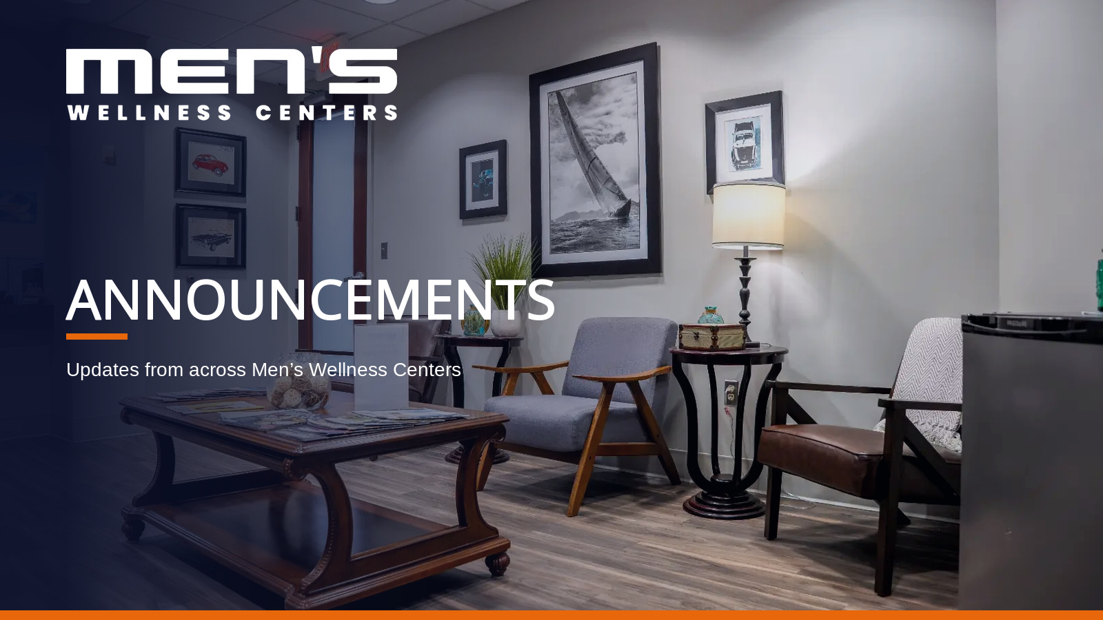 Announcements SharePoint artwork for Men's Wellness Centers