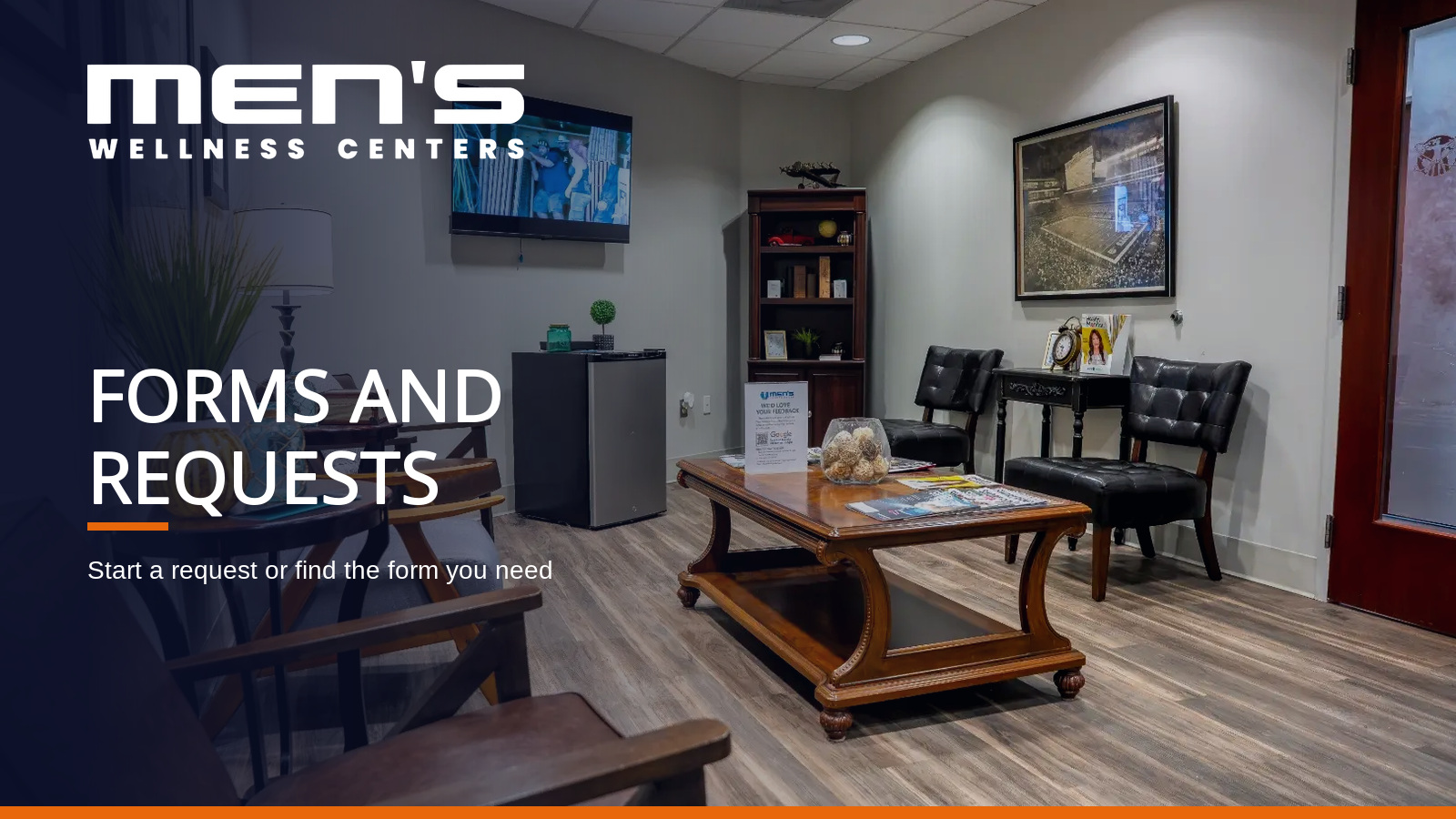 Forms and Requests SharePoint artwork for Men's Wellness Centers